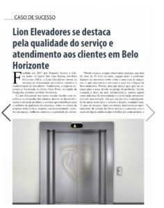 Pag 1 revista 236x300 - Revista elevador Brasil - Caso de Sucesso